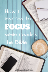 As a highly distractable person I have found the simple task of focusing on my bible reading and prayer time to be next to impossible. Can you relate? Here is the simple way I solved that problem
